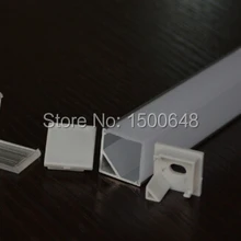 50 шт./лот L Тип светодиодный алюминиевый профиль для Светодиодный полоски с молочно-белый/прозрачный чехол из поликарбоната