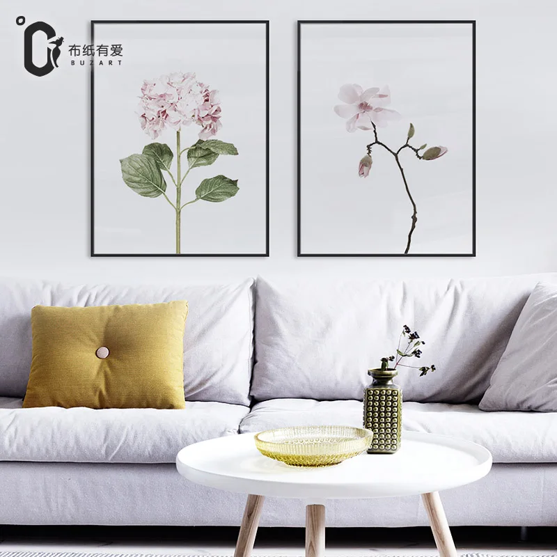 

Colorful flower Nordic style Canvas Painting living room decoration Wedding decoration Giclee Print No Frame
