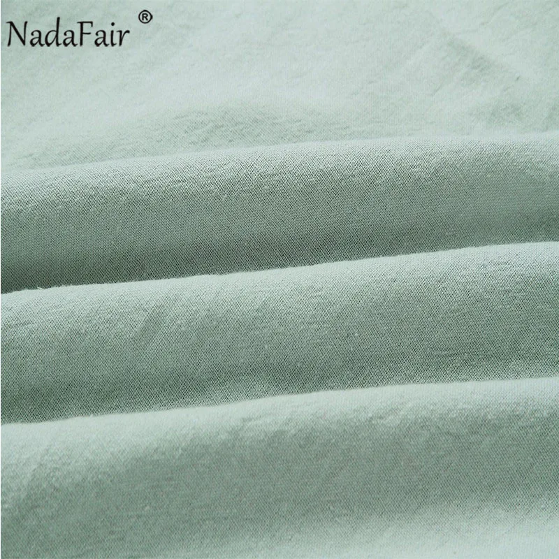 Nadafair, летний женский комбинезон, короткий, хлопок, лен, Повседневный, с оборками, эластичный пояс, сексуальный комбинезон, комбинезоны, моно Mujer
