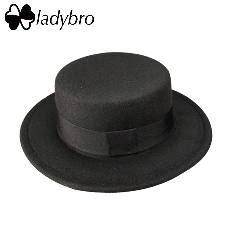 Войлочные фетровые шляпы с широкими полями, Женская осенне-зимняя шапка, женская шапка из искусственной шерсти, мужская шляпа, мужская шляпа, мужская шапка, Sombrero Mujer - Цвет: 008