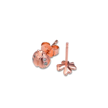 

Rose Four-Leaf Clover and Ladybird Earring Mother's Day Gift Rose Gold Jewelry Earrings For Woman Party Jewelry Making