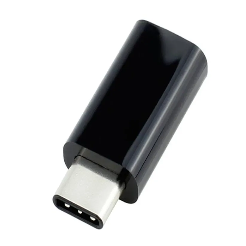 1 шт. USB 3,1 type-C Мужской к Micro USB Женский конвертер USB-C адаптер для мобильного телефона для ноутбука 80606 - Цвет: black