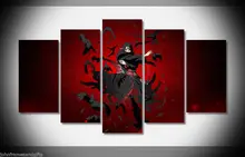 Itachi uchiha naruto anime print poster canvas in 5 pieces 20x35cmx2,20x45cmx2,20x55cm