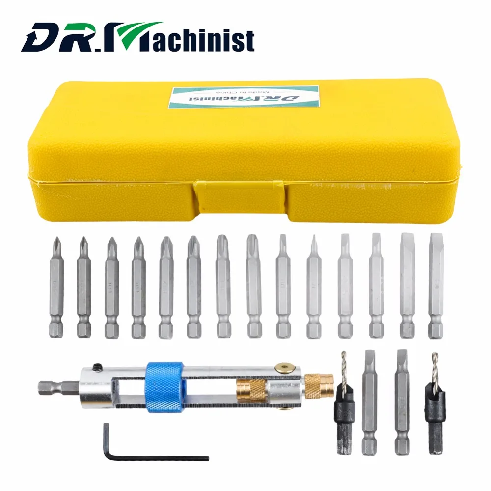 DR.Machinist 20pcs Set High Speed Steel Multi Head Drill Driver Updated