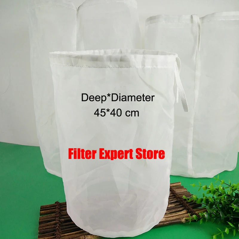 45*40cm 5 gallon fine mesh food grade nylon home brew mash filter bag