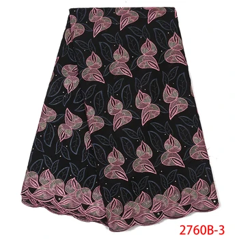 

New Design Swiss Voile Lace In Switzerland African Lace Fabric With Stones Cotton Lace Fabric High Quality For Wedding GD2760B-3