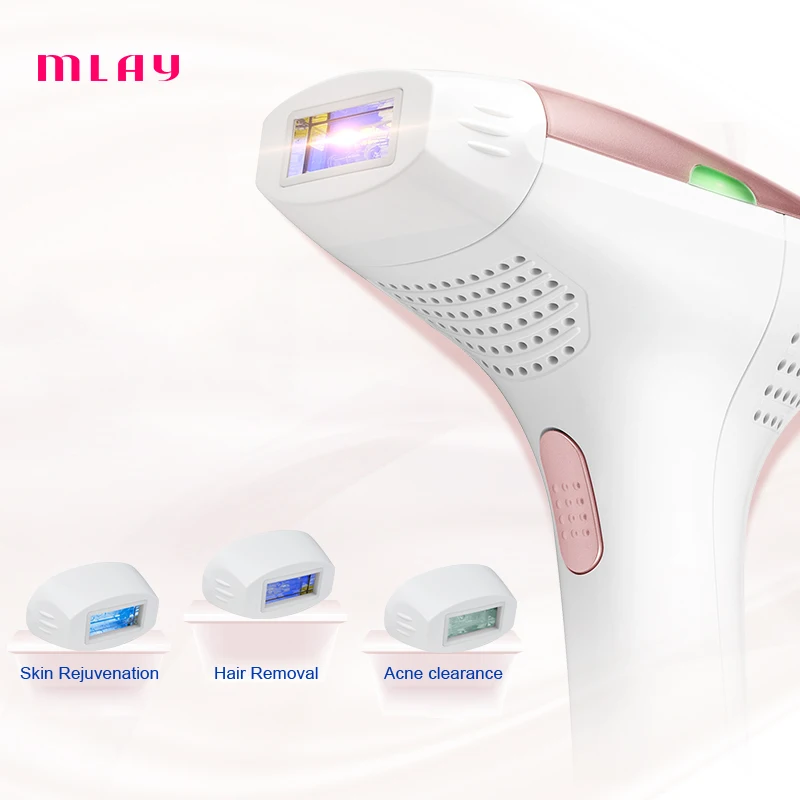 Máquina de Depilação a Laser Depilador a Laser 3 em 1 Depiladora 300000 Pulsos Ipl Laser Permanente Biquíni Trimmer Elétrica Trimmer