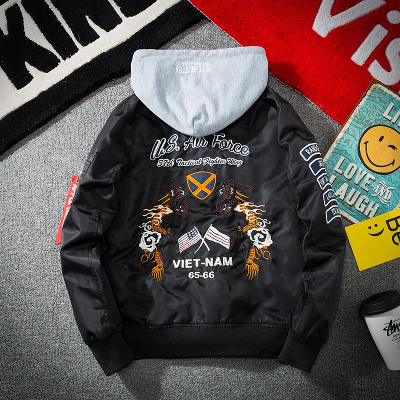 2018 Embroidery Jackets Ma 1 Navy Seal Souvenir Bomber Jacket