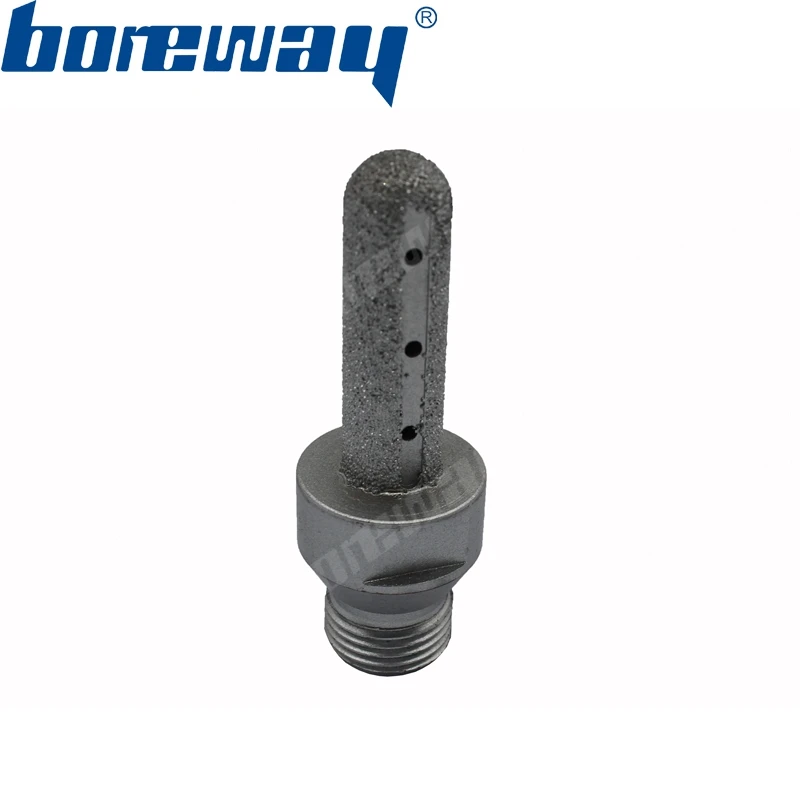 Boreway Поставка кусок D15* 50T* 1/" G Алмазная вакуумная пайка циклонный Палец Бит грубая зернистость для шлифовки камня отверстие для раковины