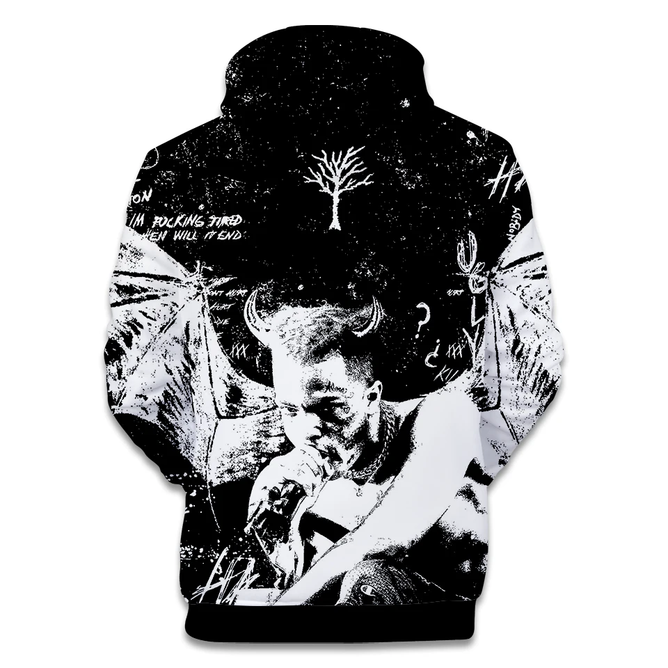 Aikooki Raper Xxxtentacion 3D hoodies Men/women With Hot Hip Hop Fashion 3D Print Men's Hoodies and Sweatshirt Xxxtentacion 4XL