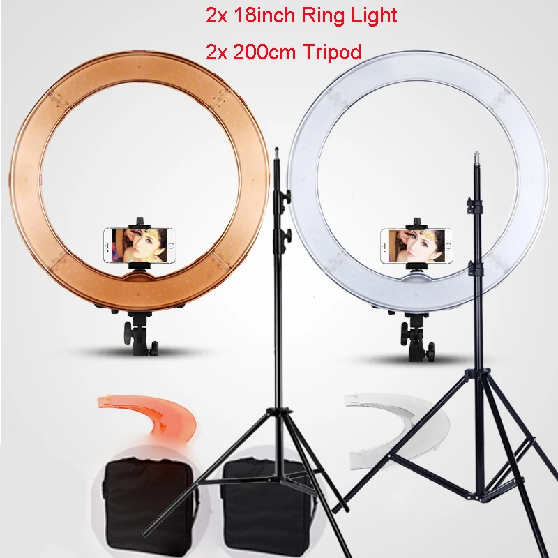 

Camera Photo/Video 18"Outer 55W 5500K Ring Fluorescent Flash Light LED Ring Ligthing Photo Studio Ring LED