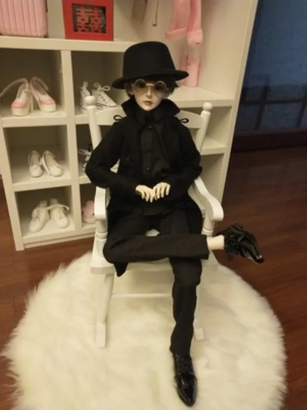 3 BJD Костюмные туфли кожаные туфли черный цвет белый цвет-3 bjd 4 bjd 70 см uncle