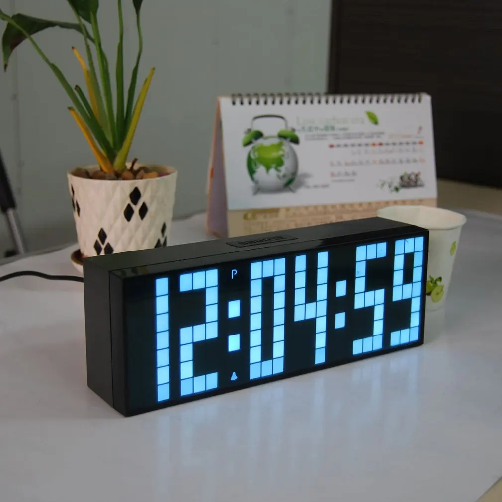 

Home Decoration Electronic Digital Alarm Clocks Wake Up Desktop Clocks Humidity Temperature Data Display