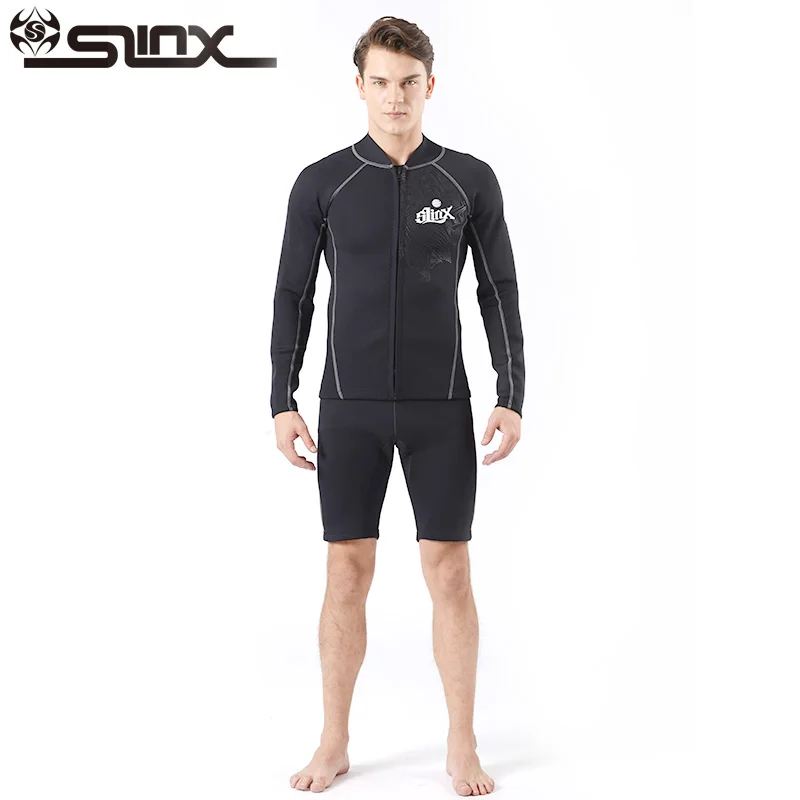 SLINX 2 мм неопрен Дайвинг куртка брюки шорты гидрокостюм одежда для плавания для мужчин и женщин подводная рыбалка подводное плавание кайт Серфинг Виндсерфинг - Цвет: Shorts Set