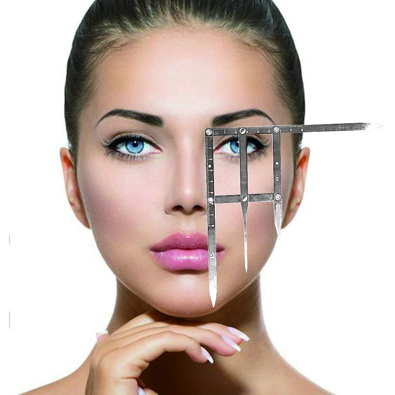 

1set Tattoo Eyebrow Ruler Permanent Makeup Eye Brow Symmetrical tool Grooming Stencil Shaper Ruler Golden Ratio Stencil