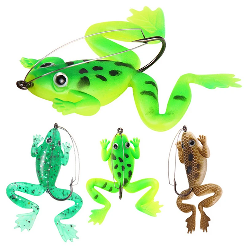 

1pcs 6cm/5.2g Fishing Lure Artificial Fishing Silicone Bait Frog Lure With Hook Soft Fishing Frog Lures Fishing Tackle