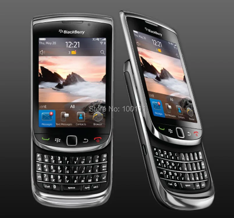 Телефон Blackberry 9800, Bluetooth, wifi, сенсорный экран+ QWERTY клавиатура Восстановленный слайдер для сотового телефона