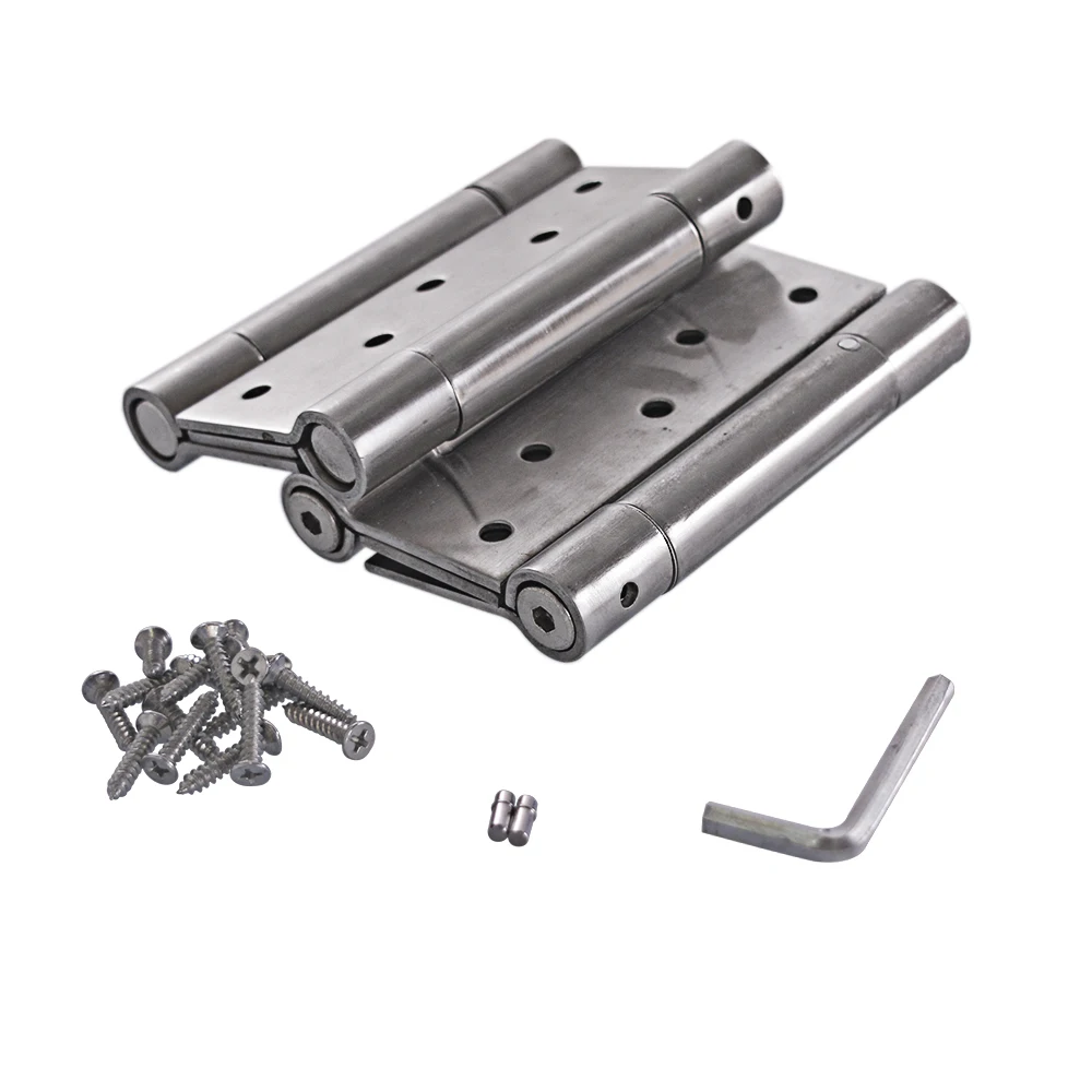 5 Inch Stainless Steel Automatic closing Double Action Silver Spring