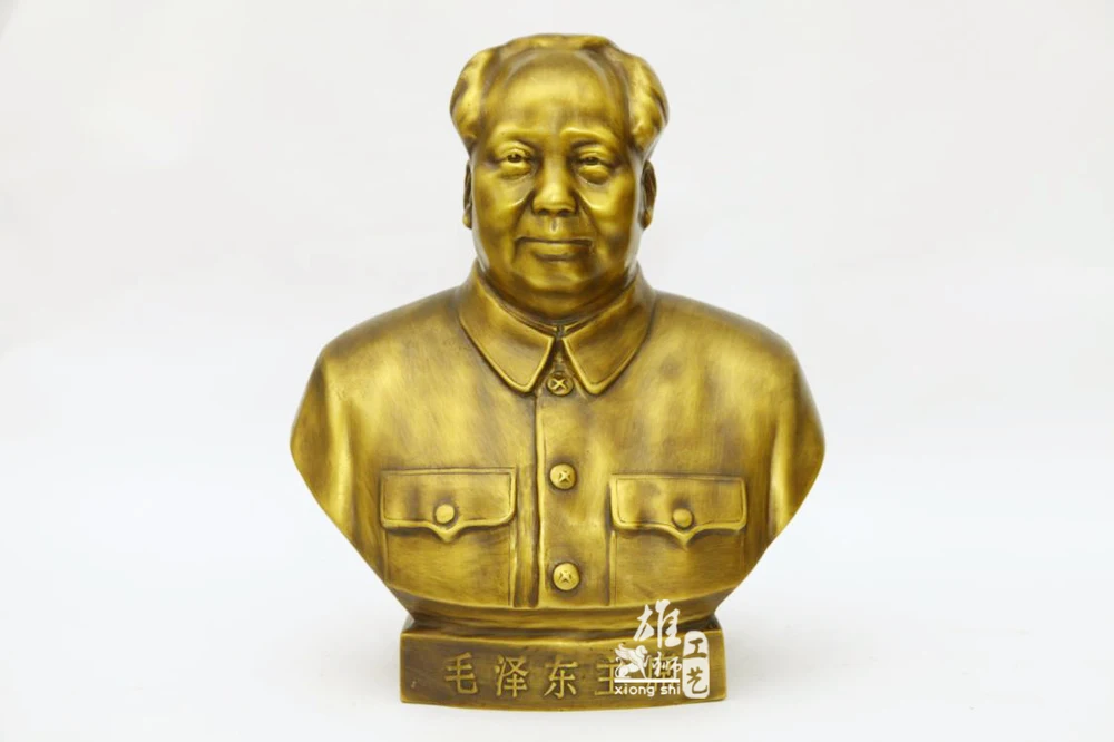 

Copper wool bronze statue of chairman half-length bronze sculpture, business gift decoration