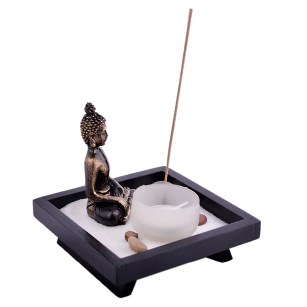 Zen садовый гартенский песочный Будда камни поджигатель ДЛЯ ладана Фен шуй T1020|holder
