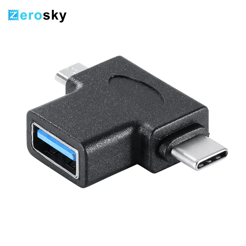 3 в 1 USB 3,0 Micro usb type C OTG адаптер конвертер type C конвертер для Xiaomi samsung USB адаптер Android телефоны