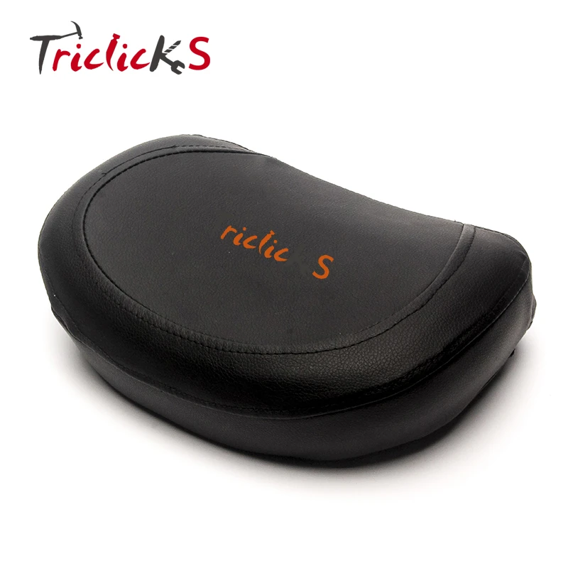 Universal Motorcycle Sissy Bar Backrest Pad - Black Synthetic Leather Cushion For Passenger