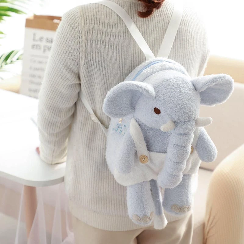 backpack with stuffed animal