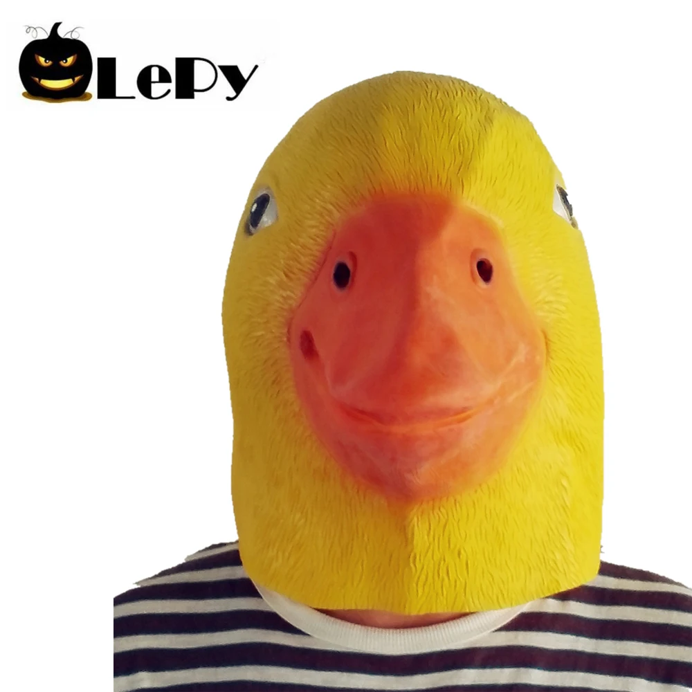 LePy Хэллоуин желтая утка латекс маска Новый костюм вечернее изящное платье маски