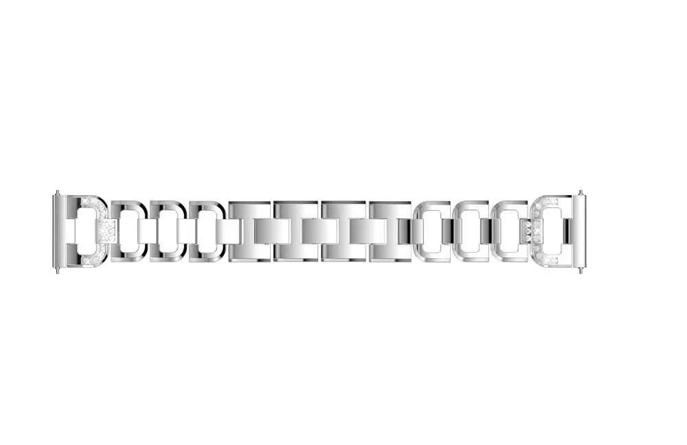 20 мм ремешок для samsung galaxy Watch Active 40 мм/galaxy Watch 42 мм/gear S2 нержавеющая сталь Замена кристалл женский браслет