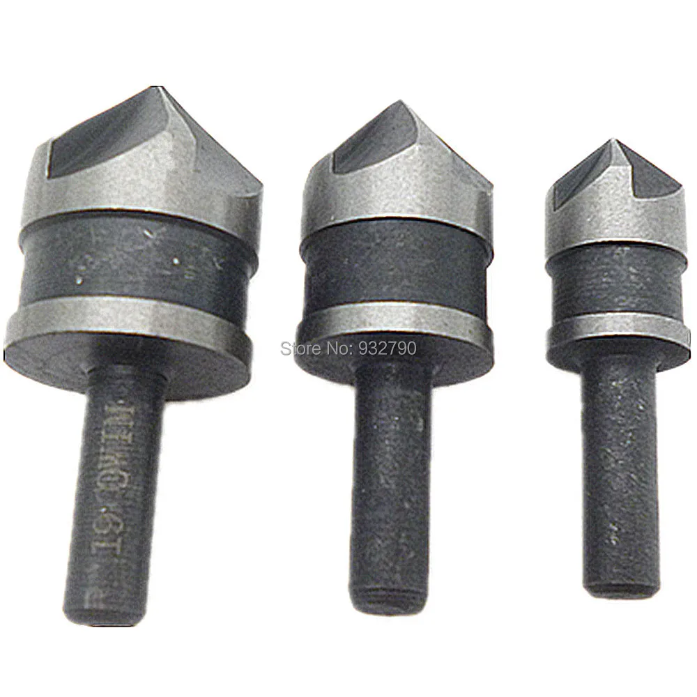 5 Flute Countersink Drill Bit Set Reamer Woodworking Chamfer