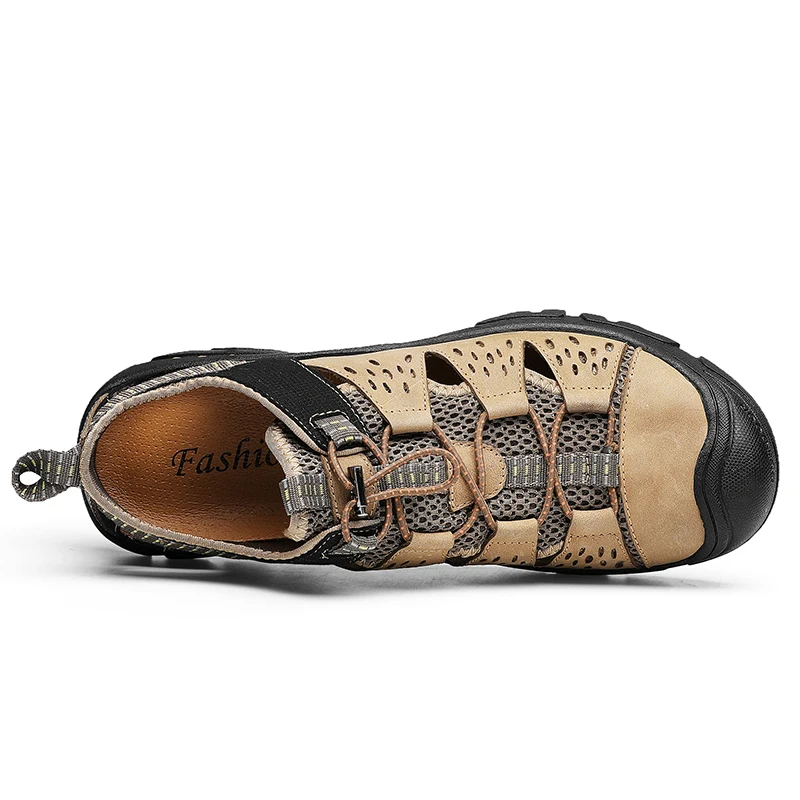 Big Size Classic Men Soft Sandals Comfortable Men Summer Shoes Leather Sandals Men Sandals Beach holiday sandals