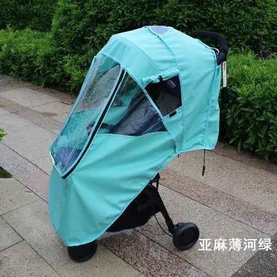 Дождевик для детской коляски на ветровом стекле, дождевик для детской коляски, дождевик для холодной и теплой погоды от дождя Yoya, водонепроницаемый дождевик - Цвет: Синий