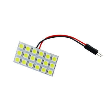 

2PCS 18SMD 5050 LED Auto Panel Light Reading Dome Bulb Car Interior Roof Map Lamp With T10 W5W C5W C10W Festoon 2 Adapter Base