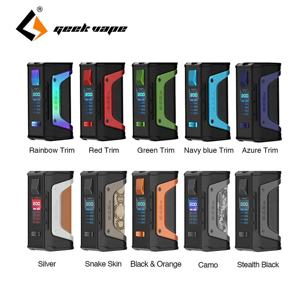 200 Вт GeekVape Aegis Legend TC Box MOD цветной дисплей экран и как чипсет Vape Aegis Legend MOD без батареи 18650