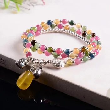 

Kehribar 2018 New Silver, S925, Pure Jewelry, Fashion Lady, Original Design, Hand Made With String Of Tourmaline.