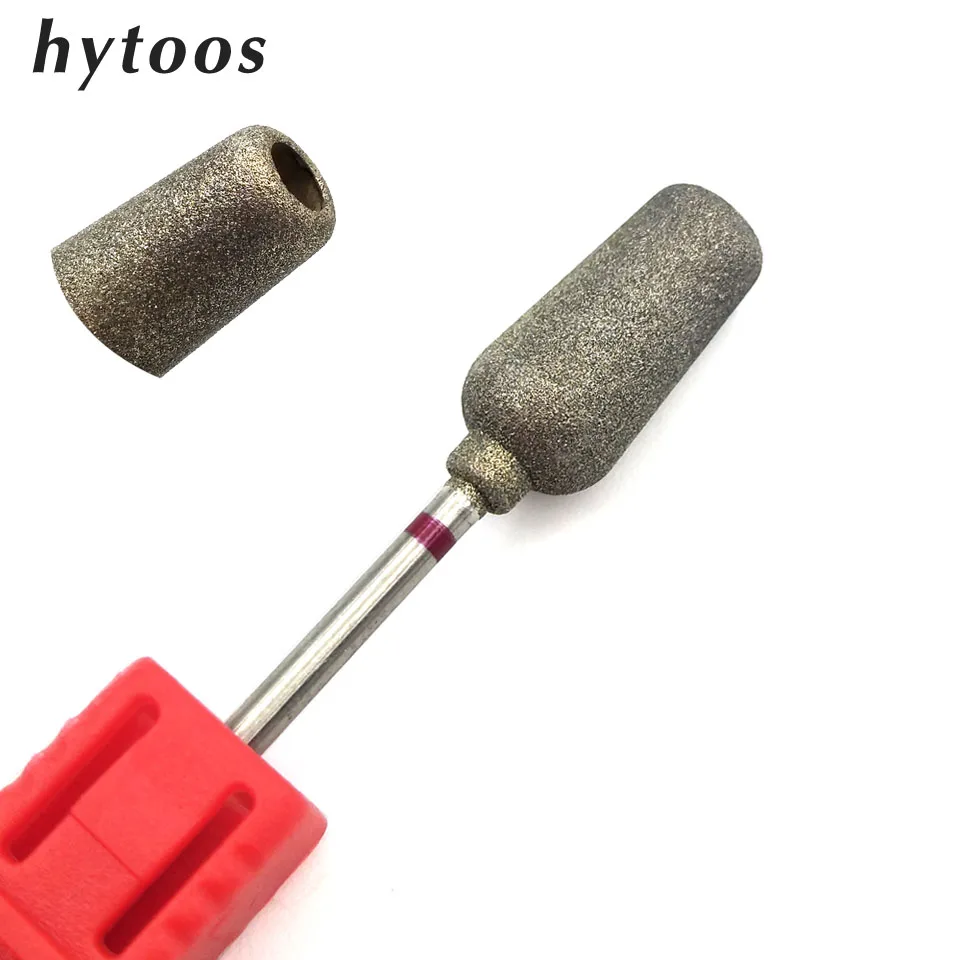 

HYTOOS Big Size Diamond Pedicure Drill Bit 3/32" Rotary Burr Foot Cuticle Clean Manicure Tools Drill Accessories Nail Mills