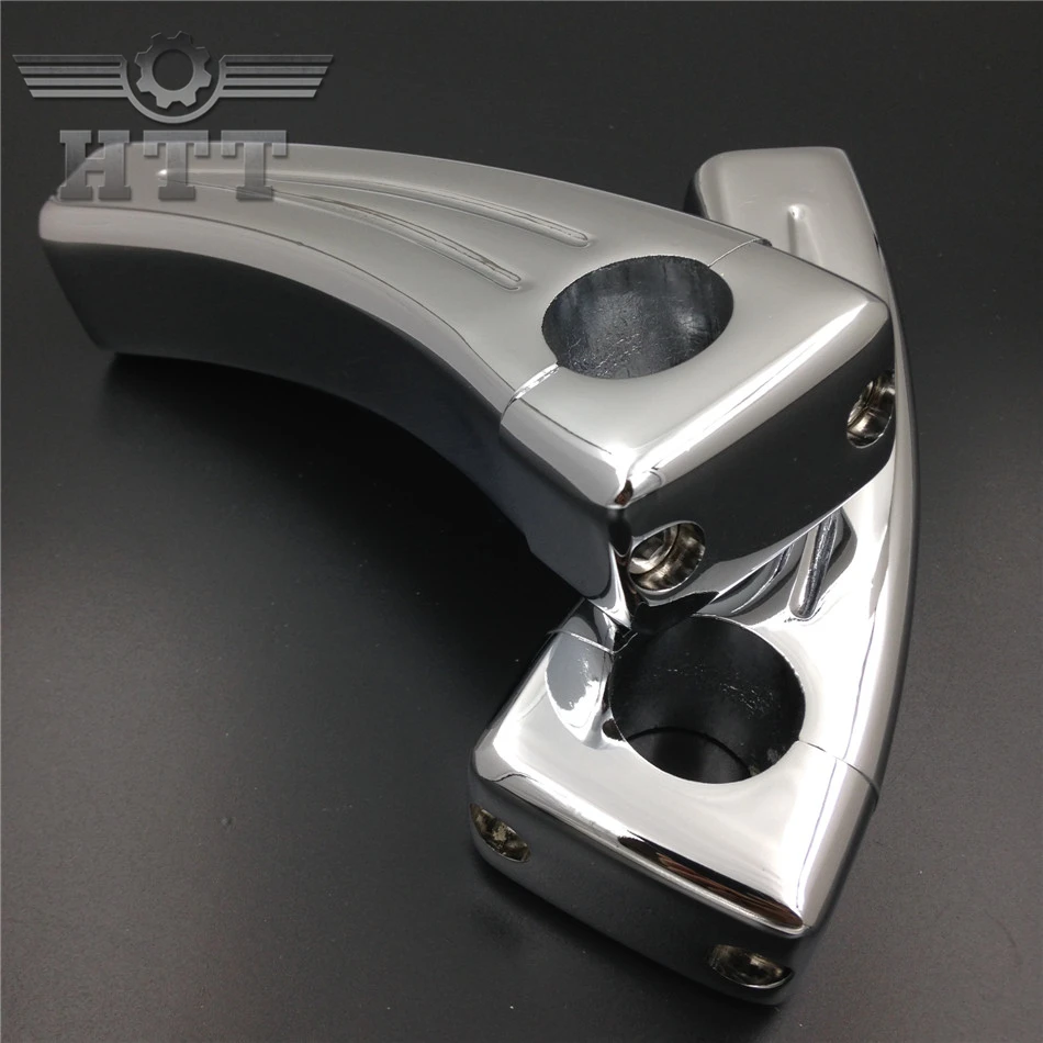 Aftermarket мотоцикл части 4," хром Мотоцикл Руль откатные стояки для универсальных велосипедов(7/8" бар