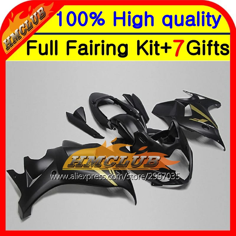 Корпус для SUZUKI GSX650F 08 09, 10, 11, 12, 13 лет, GSX 650F обувь на плоской подошве; цвет черный, 77HM38 GSXF650 2008 2009 2010 2011 2012 2013 обтекателя матовый blk
