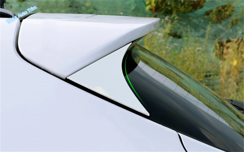 

Lapetus Car Styling Rear Trunk Tail Spoiler Triangle Decorative Cover Trim 2 Piece Fit For Hyundai Tucson 2016 2017 2018 2019