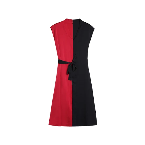 Large Big Size Midi Dress Ukraine Stitching Contrast Summer Dress Vestido De Festa Robes Femme Stylish Women's Dresses Vestidos