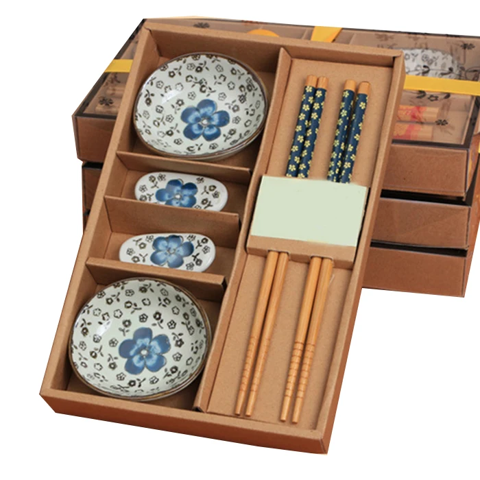 Японская столовая посуда набор керамики суши блюдце набор для двух в подарочной коробке красный