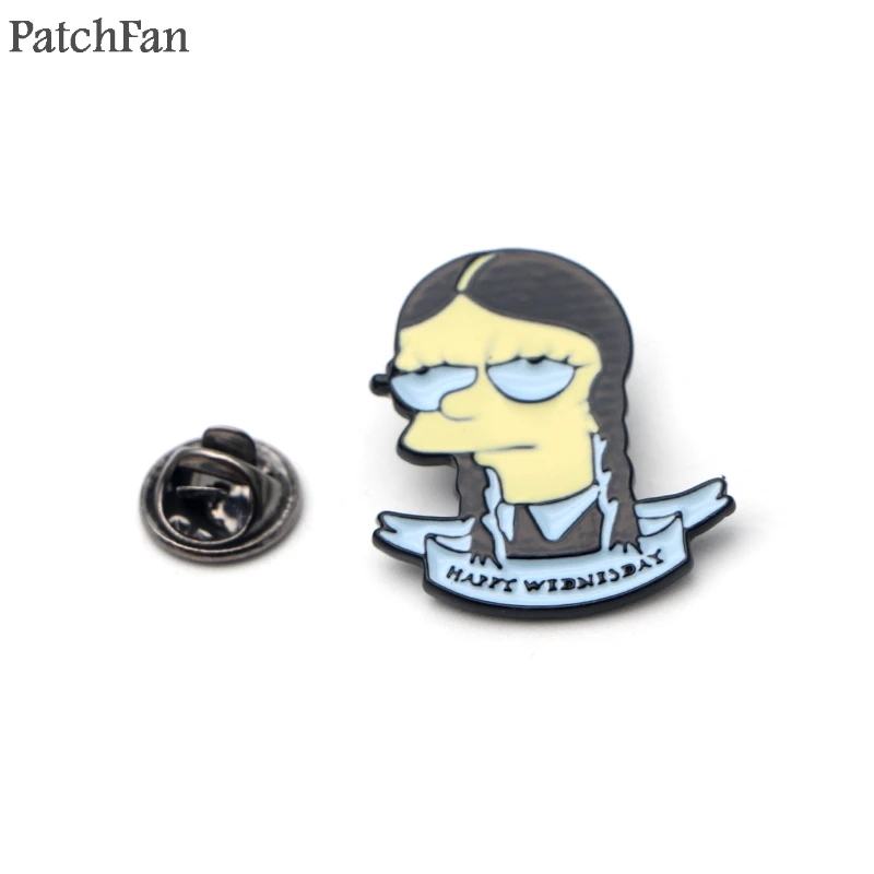 20 шт./лот Patchfan среда Addams цинк pride pins para рюкзак металлические украшения для одежды медаль значки броши для сумки рубашка шляпа A0660