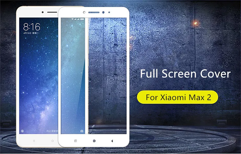 VRURC xiaomi mi max 2 3D screen protector tempered glass (6)