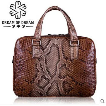 

mengzhongmeng Python skin men bag men handbag snake leather men bag