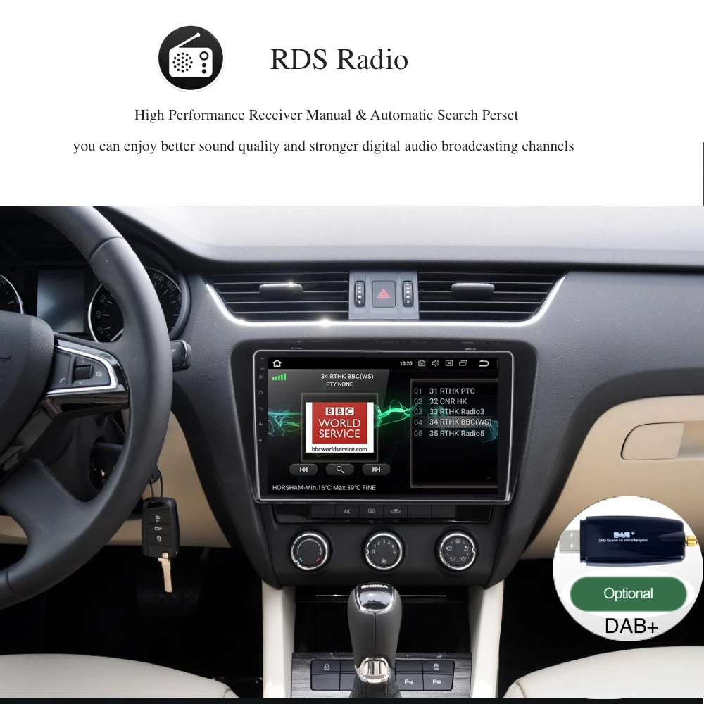Perfect Android stereo Head Unit for SKODA OCTAVIA 2014 2015 2016 2017 Permanent Radio NAVI GPS Radio Headunit wifi free map Head Device 9