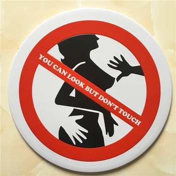 

You can look,but don't touch! vintage tin plate signs diameter 30 cm