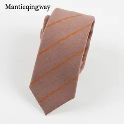 Mantieqingway Шеи Галстук Моды Случайные Хлопка Галстуки для Мужчин Свадьба Торжественная одежда Деловой Костюм В Полоску и Плед Галстук Тощий Gravatas