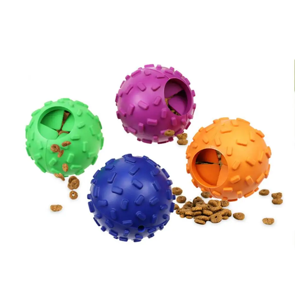 

Puzzle Dog Ball Throwing Food Dispenser Toy Ball Snack Molar Pet Chewing Rubber Ball Toy