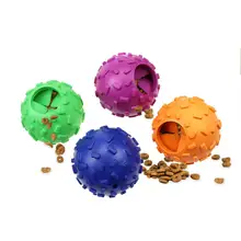 Puzzle Dog Ball Throwing Food Dispenser Toy Ball Snack Molar Pet Chewing Rubber Ball Toy