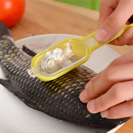 New Kitchen Tool Fast cleaning Fish Skin Scales Brush Remover Peeler